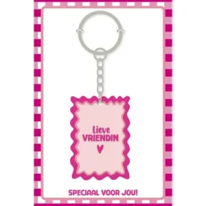 Sleutelhanger rechthoek - Lieve Vriendin