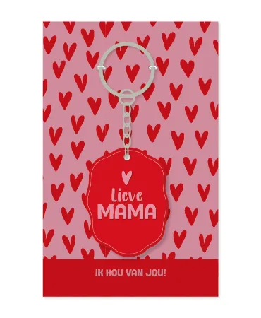 Sleutelhanger ovaal - Lieve mama